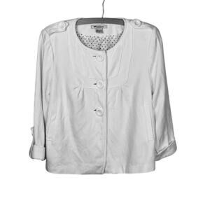 Nygard Collection Winter White A-Line Swing Jacket Size 12